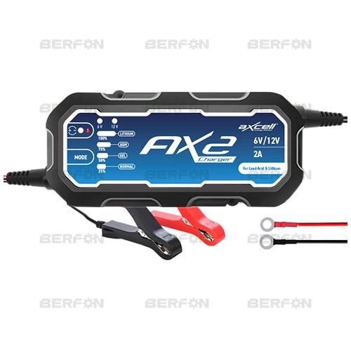 CARREGADOR BATERIA AXCELL AX2 (6 + 12V - 2A)